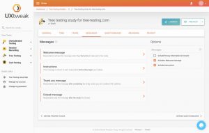Treetesting Example - 3rd step - Writing messages